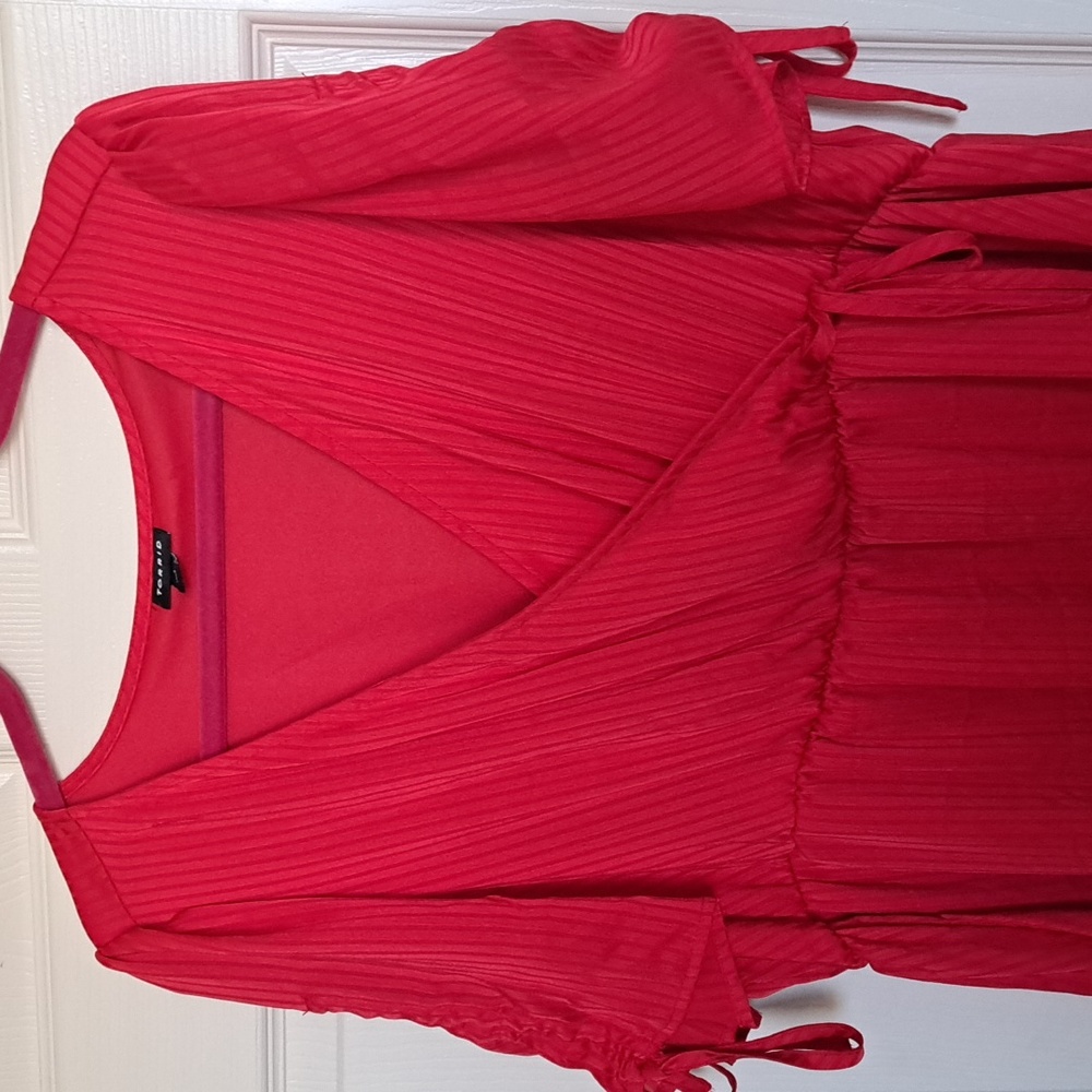 Gorgeous Pleated Red Dress